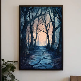 Mystical Forest Pathway Artwork Print - Abstract, Artistic Poster