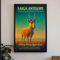 Saiga Antelope A Living Relic Poster