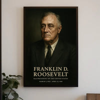 Franklin D Roosevelt 32nd President Poster Wall Art