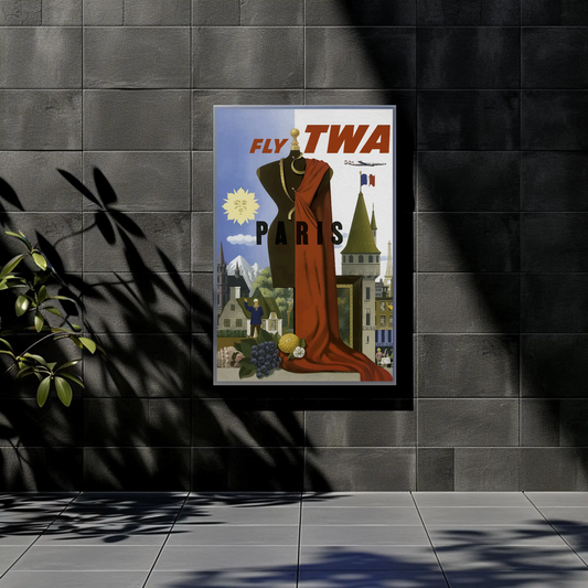 Fly TWA Paris Poster