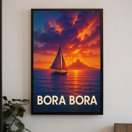 Bora Bora Sunset Poster