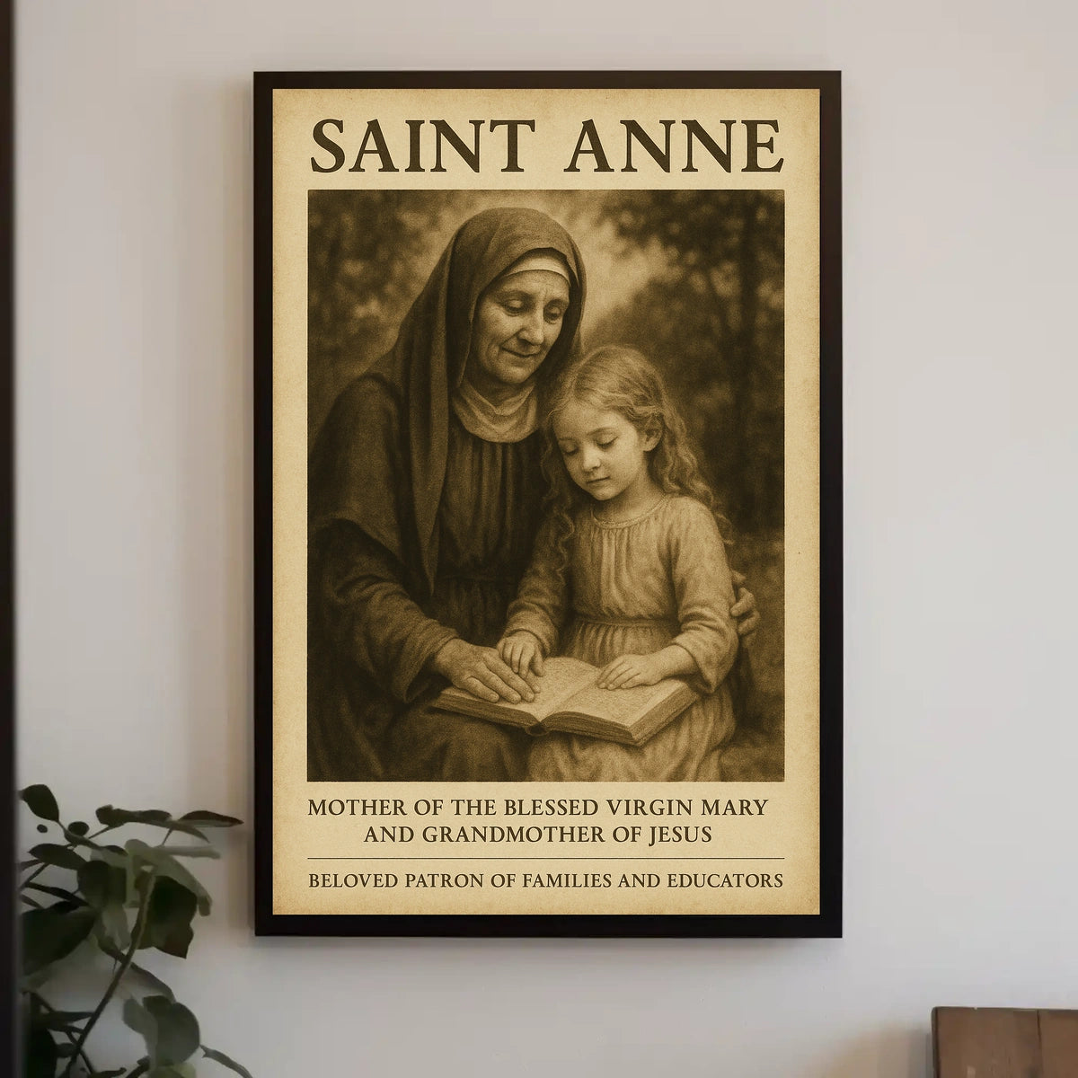 Saint Anne Patron Of Families And Poster
