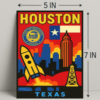 Vibrant Houston Poster PosterGoat
