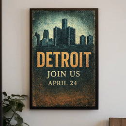 Detroit Invitation Poster PosterGoat