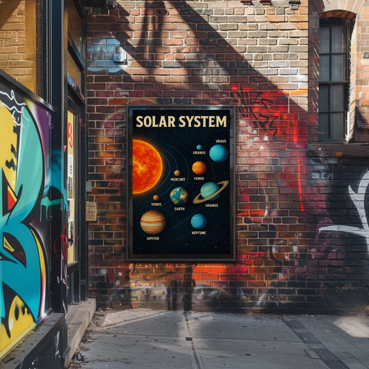 Solar System Astronomy Planets Orbit Sun Poster Poster