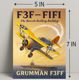 F3F-FIFI The Barrel-Rolling Bulldog Poster PosterGoat