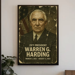 Warren G. Harding 29th President of the United States Damaged Photograph Poster
