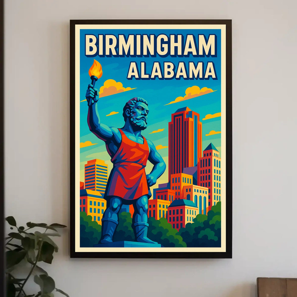 Birmingham, Alabama Vibrant Cityscape Poster