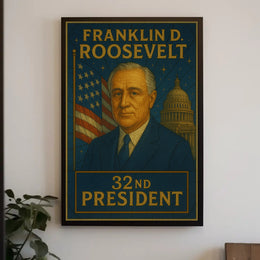 Franklin D. Roosevelt – 32nd President Poster PosterGoat
