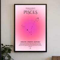 Pisces Constellation Poster: Mystical Zodiac Art Print PosterGoat