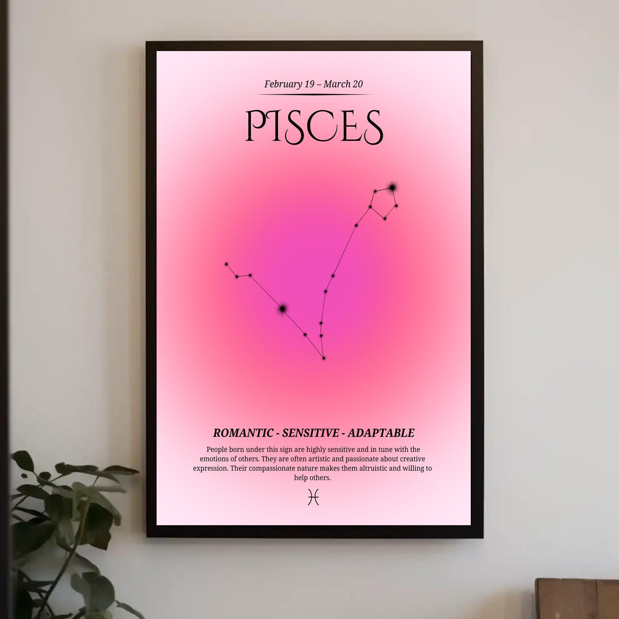 Pisces Constellation Poster: Mystical Zodiac Art Print PosterGoat