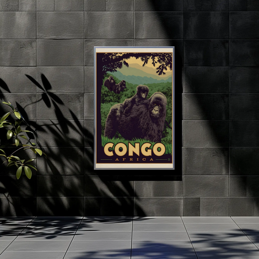 Congo Africa Vintage Poster