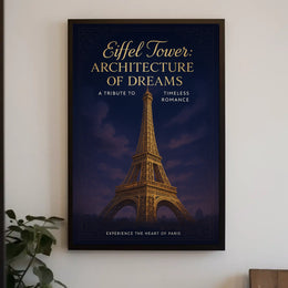 Eiffel Tower Architecture of Dreams Poster
