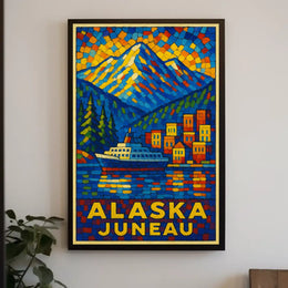 Alaska Juneau Travel Poster