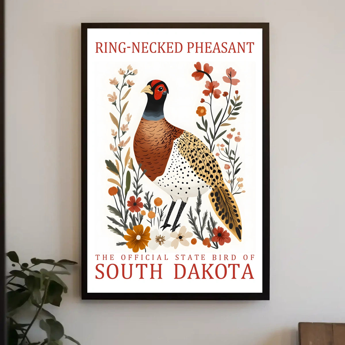Ring-necked Pheasant State Pride Art Poster