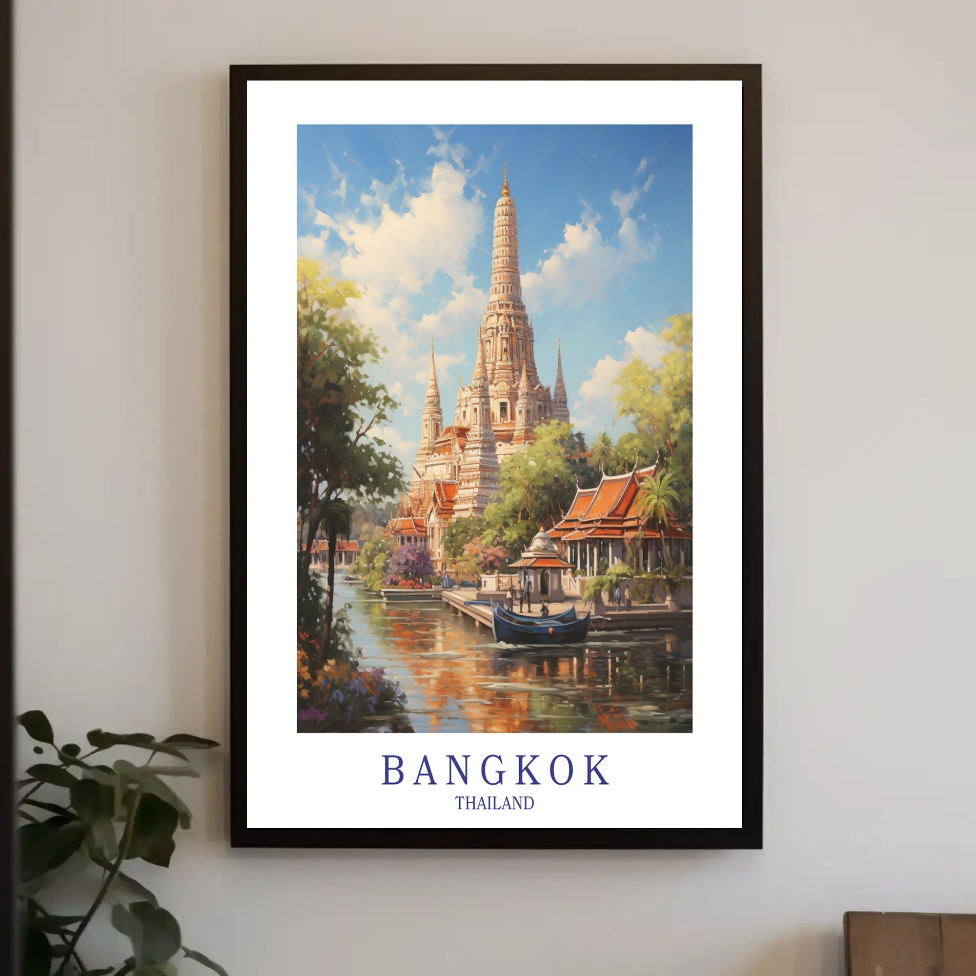 Bangkok Wat Arun Scenic Travel Poster PosterGoat