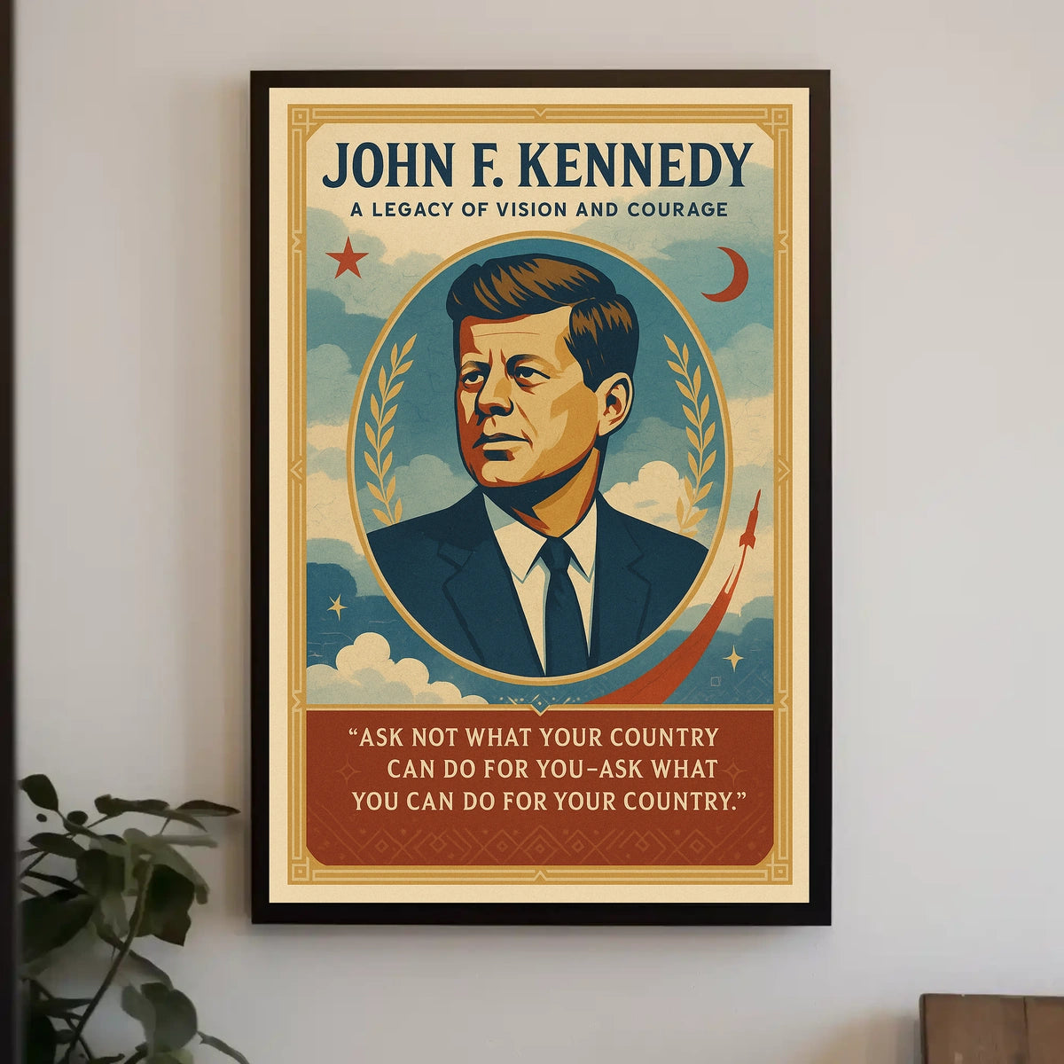 JFK Vintage Poster: Visionary Leadership and Legacy