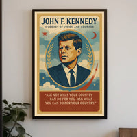JFK Vintage Poster: Visionary Leadership and Legacy