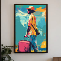 Vintage Parisian Café Scene Art Poster