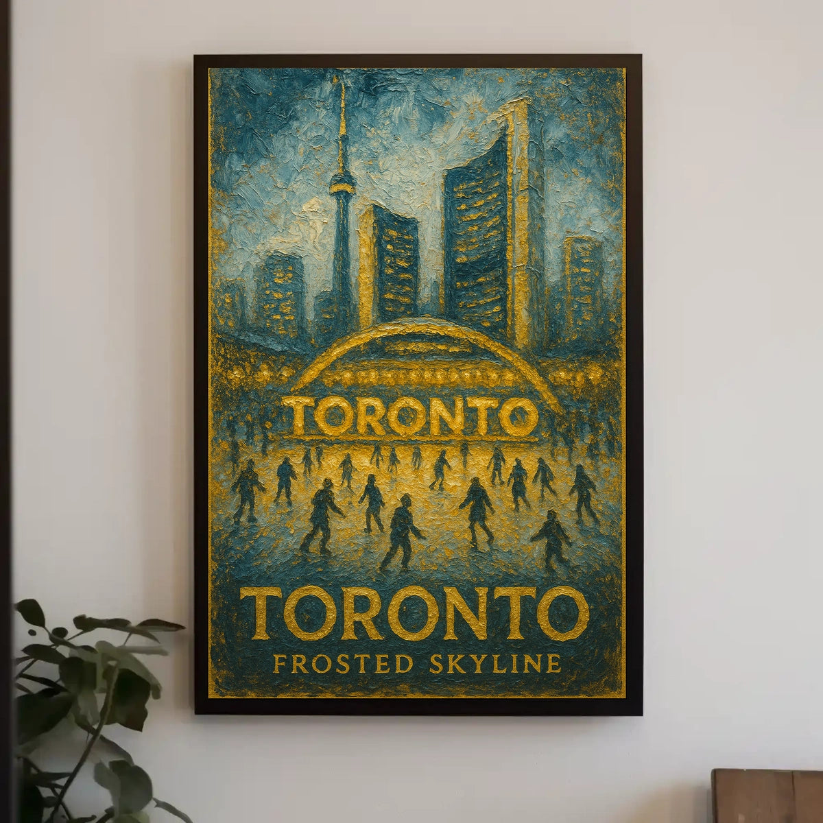 Toronto Frosted Skyline Poster