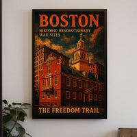 Bostons Historic Revolutionary War Sites Poster