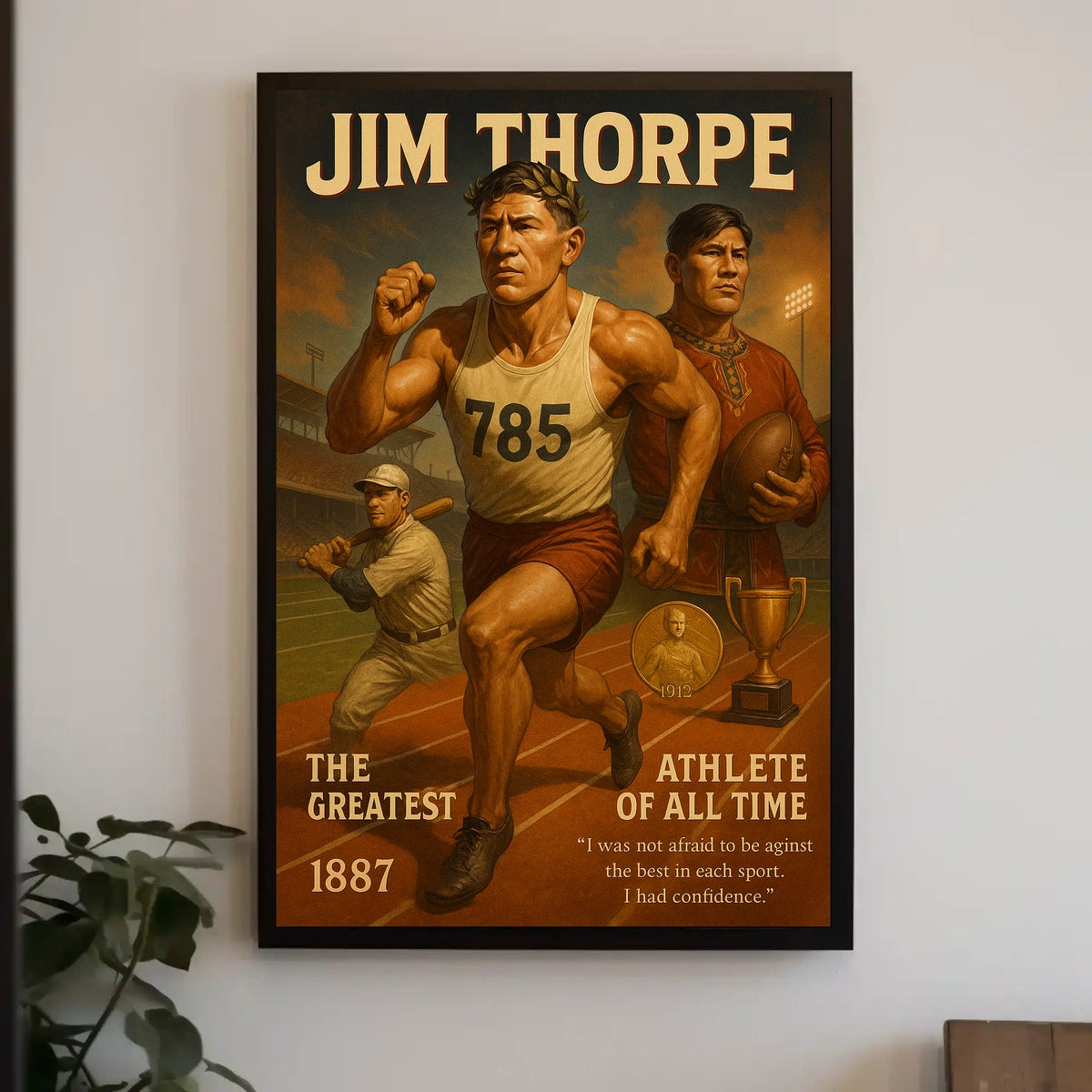 The Greatest Athlete of All Time Jim Thorpe Poster