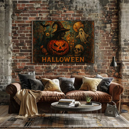 Halloween Night Gothic Spooky Digital Painting Poster