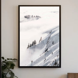 Serene Winter Landscape Alps National Park Poster
