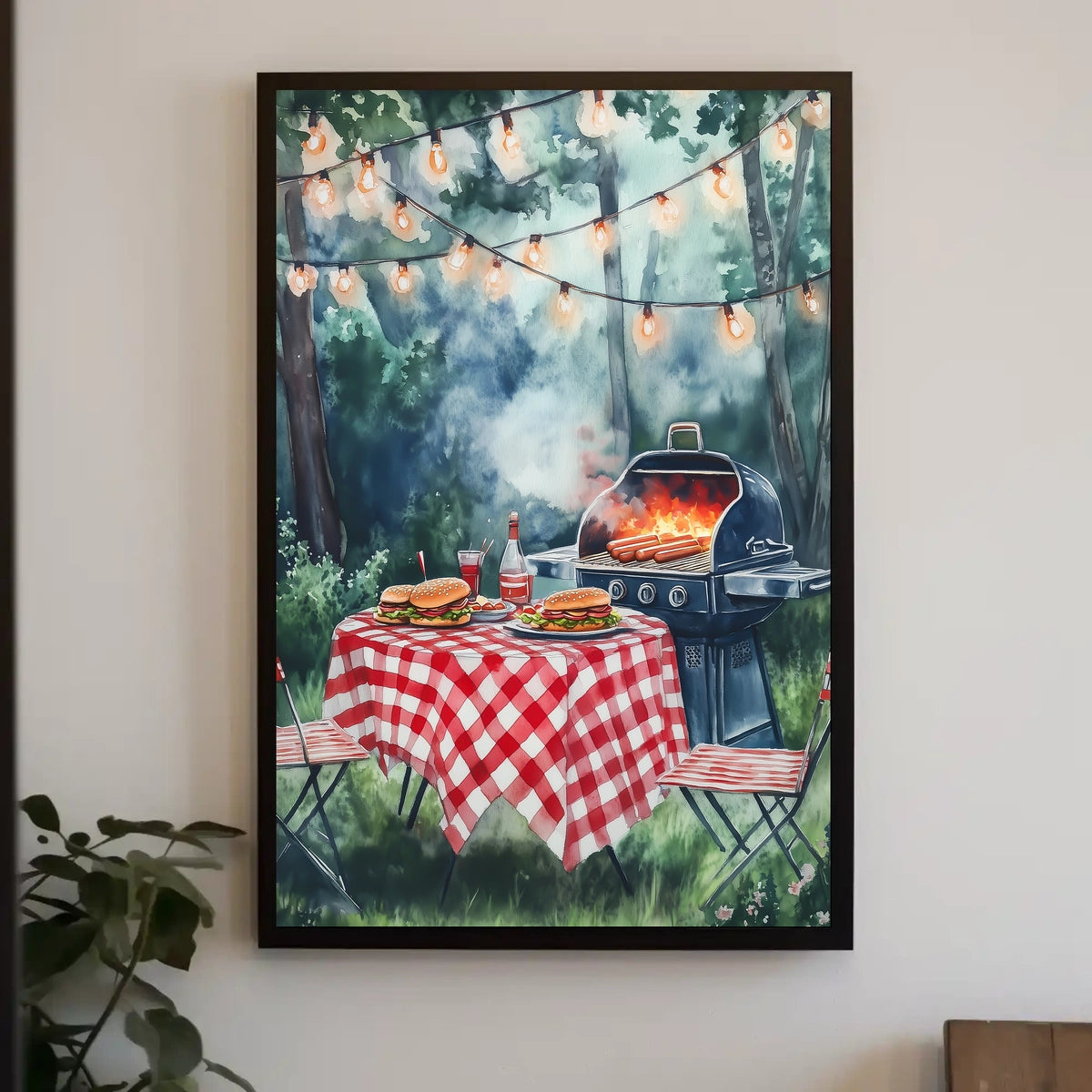 summer barbecue scene Poster