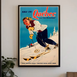 Ski in Québec and Lac Beauport Poster PosterGoat