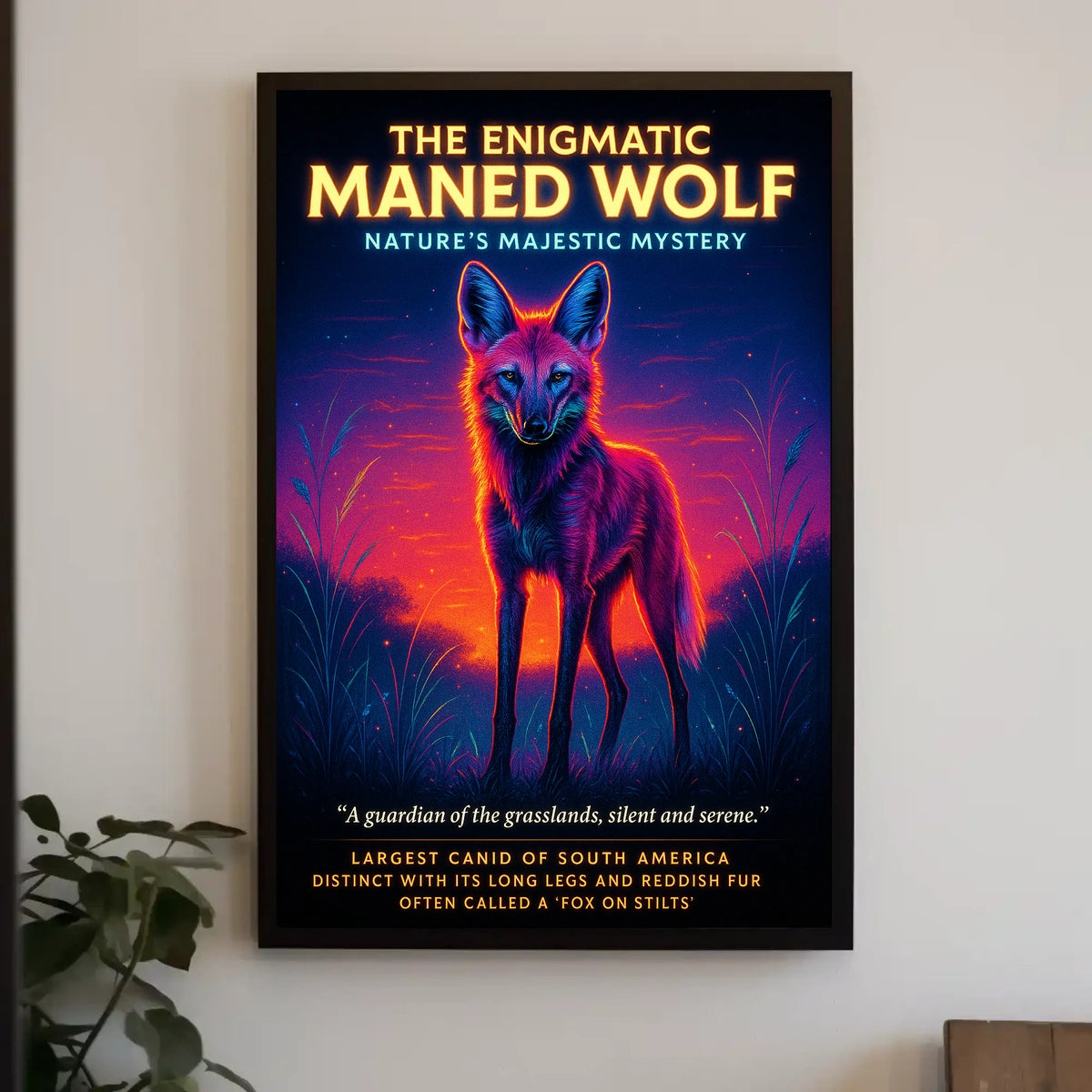 The Enigmatic Maned Wolf Poster