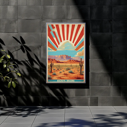 Buckeye Arizona American Scene Art Vintage Travel Poster