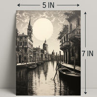Moonlit Venetian Canal Poster