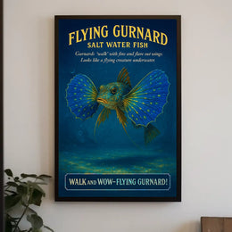 Flying Gurnard Salt Water Fish Poster