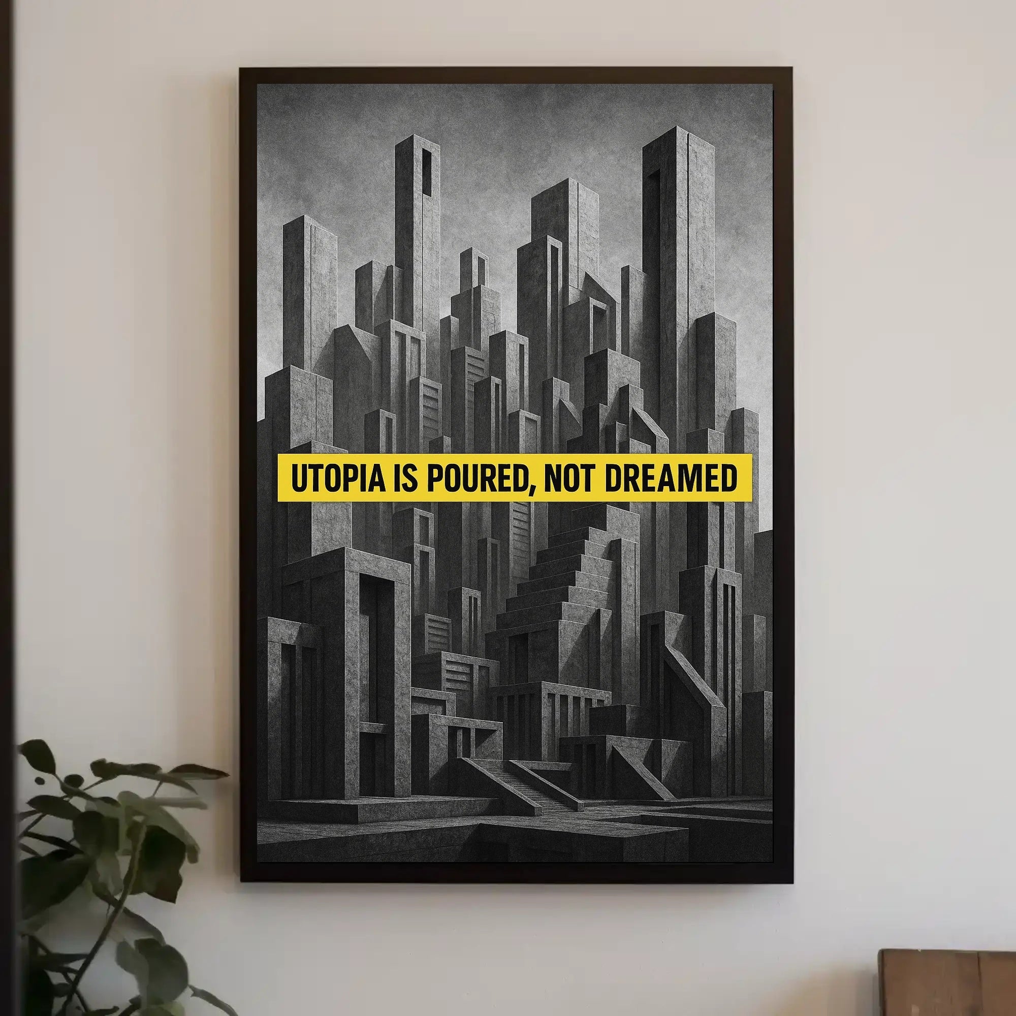 Dystopian Angular Cityscape Futuristic Sci-Fi Poster