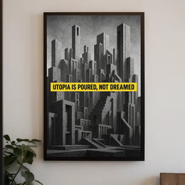 Dystopian Angular Cityscape Futuristic Sci-Fi Poster