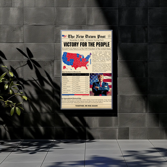 Trump Wins 2024 Election - Newspaper Cover