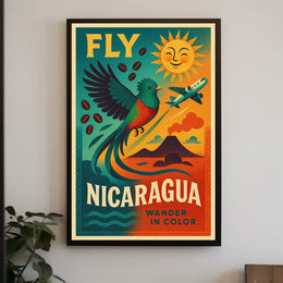 Discover Nicaragua's Vibrant Beauty Quetzal Travel Poster PosterGoat