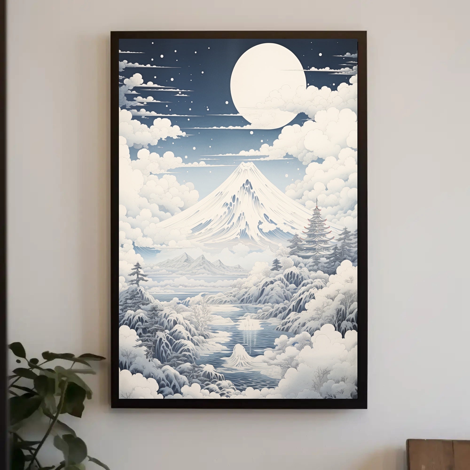 Serene Mount Fuji Landscape Art Print - Cultural or Heritage Poster