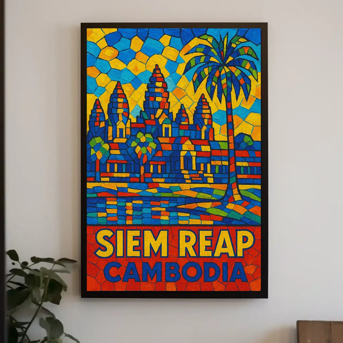 Siem Reap Vibrant Mosaic Poster