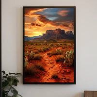 Desert Sunset Majesty Poster