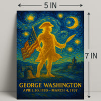 George Washington Patriotic Vintage Historical Poster