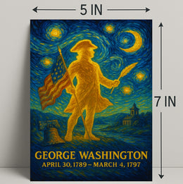 George Washington Patriotic Vintage Historical Poster