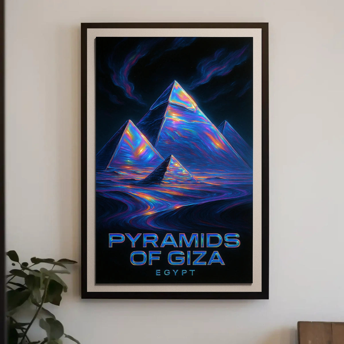 Mystical Pyramids Giza Futuristic SciFi Dreamers Poster