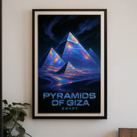 Mystical Pyramids Giza Futuristic SciFi Dreamers Poster