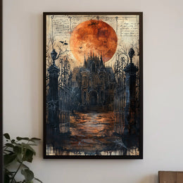 Haunted Mansion Under Blood Moon Poster