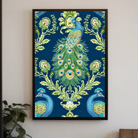 Majestic Peacock Elegance William Morris Art Poster