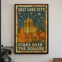 Stars Over The Square Salt Lake City Poster