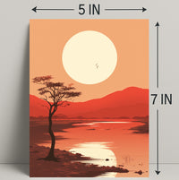 Tranquil Sunset Over The Savannah Poster