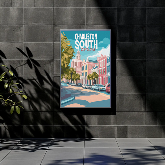 Charleston South Carolina Vintage Poster
